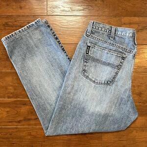 Cinch Black Label 2.0 Mens 38x32 Medium Wash Relaxed Fit Western Denim Jeans